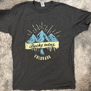 Rocky Mtns Colorado Graphic Tee - Charcoal